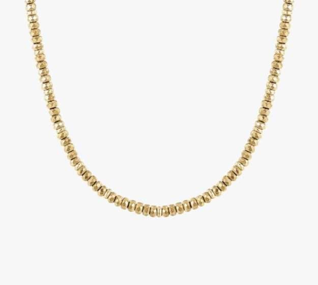 COLLANA DONNA IN ACCIAIO IP GOLD CON EMATITE