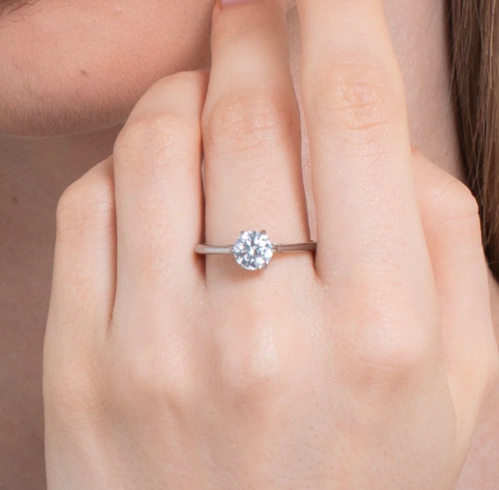 ANELLO DONNA LUCA BARRA IN ACCIAIO CON CRISTALLO BIANCO - TAGLIA 14 - immagine 2