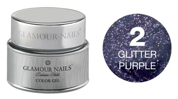 Gel glitter 02 viola Glamour Nails 5ml