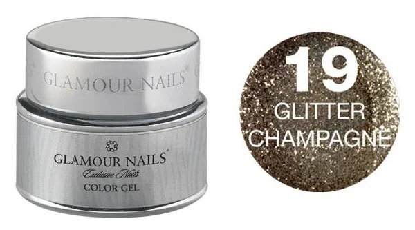 Gel glitter 19 champagne Glamour Nails 5ML