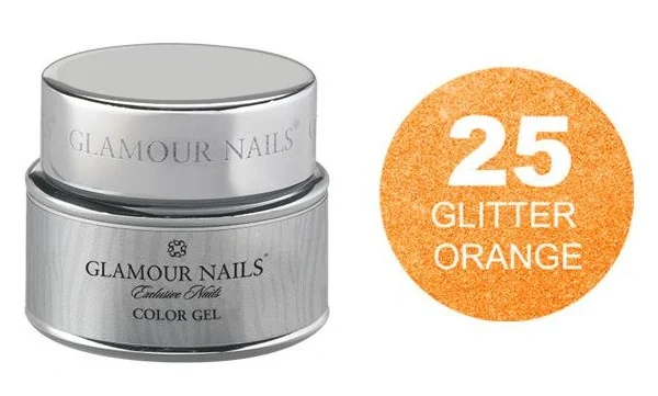 Gel glitterato 25 ARANCIO Glamour Nails 5ML