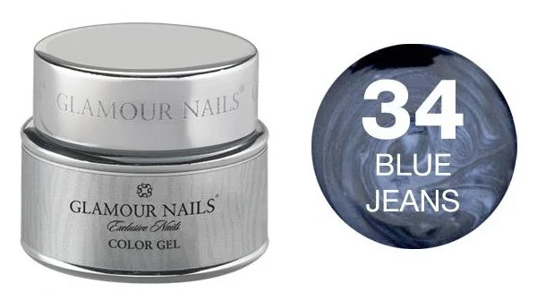 Smalto gel colore 34 blue jeans Glamour Nails 5 ml