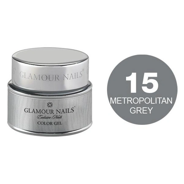glamour nails gel colorato per ricostruzione unghie nr. 15 metropolitan gray