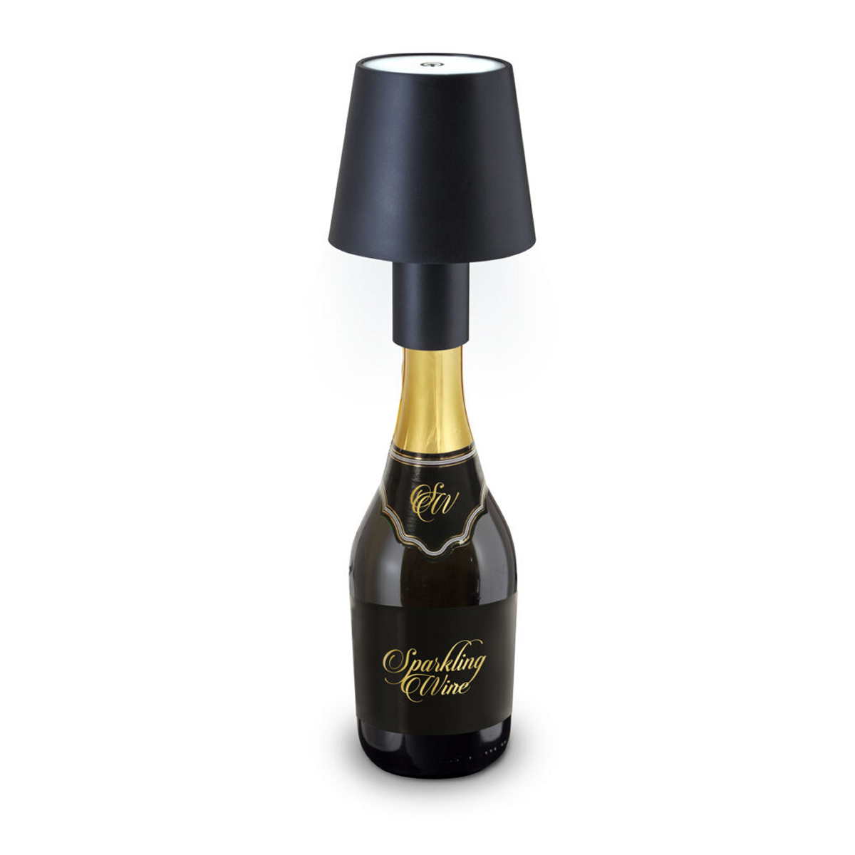 Innoliving Lampada per bottiglia led nera
