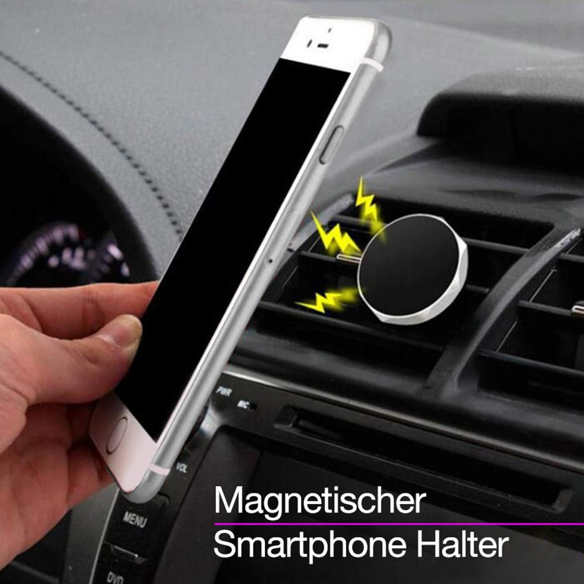 Supporto per cellulare magnetico universale, auto, camion, griglia di ventilazione