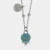 Collana in Acciaio con campanella pendente azzurra con scritta Capri 3140142