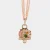 Collana in Metallo con grande campana pendente multicolore e punti luce bianchi