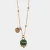 Collana in Metallo maglia a pallini con campanella verde e scritta Capri 3541022