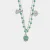 Collana in Metallo multifilo con campanella e pietre verde marino 3541493