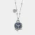 Collana in Metallo con campana a pois blu e zirconi grande