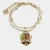 Bracciale in Metallo multifilo bianco con campana a fiori multicolor 3572802