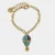 Bracciale in Metallo con mongolfiera blu e azzurra placcata oro 3572827