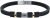 BRACCIALE UOMO IN SILICONE NERO CON ELEMENTI IN ACCIAIO IP GOLD Ba1559