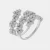 Anello in Argento 925 con struttura a forma di fiore e zirconi bianchi1502720