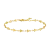 Cavigliera Donna Luca Barra In Acciaio Gold con Cuori cv161