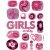 Adesivo da Parete sticker free girls only 18pz Komar