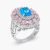 Anello da donna in Argento 925 con zirconi rosa e azzurri 1502787