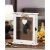Armadietto portachiavi scatola porta chiavi da parete in legno vintage con cuore bianco