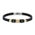 BRACCIALE UOMO IN SILICONE NERO CON ELEMENTI IN ACCIAIO IP GOLD ED IP NERO