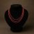 Collana artigianale girocollo a tre fili di perline rosse Maison MTG