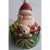 Barattolo biscotti Santa Claus con sacco verde in ceramica