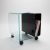 Carrello Comodino AMORETTO – Design Moderno e Vintage in Metacrilato Verde Soft con Portariviste Nero