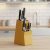Ceppo per coltelli in legno arancio 23 h x 14 x 10 cm @ soporte cuchillos