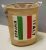 Cesta Portabiancheria Rotonda in Lino con Bandiera italiana Stile Vintage