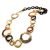 Collana ad anelli in resina marrone e oro Look Company