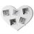 Cornice Portafoto a forma di cuore Polaroid 5 foto bianco Mai Uguali