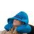Cuscino da viaggio collare con cappuccio turchese Relax in progress