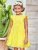 Vestito bambina elegante Mayoral art.3923 giallo in pizzo san gallo