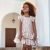 Vestito bambina elegante Mayoral art.3957 maculato beige con volant