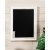 Lavagna memo con cornice in legno bianca vintage e 2 gessetti
