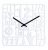 Orologio da parete bianco model kit clock Kikkerland