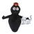 PELOUCHE BARBAMAMMA NERA con gatto Barbapapà Mamma 40 cm (BAP13000)