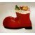 Piatto a forma di stivale in ceramica rossa decorazione natalizia