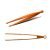 Pinza Chef da cucina in NYLON atossico 30cm Arancio non graffia le superfici antiaderenti