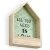 Portachiavi da parete Casina Scandi Love in legno con 6 ganci verde Montemaggi