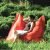 Relax assoluto nel tuo angolo di comfort: cuscinone sacco pouf in nylon XL arancione