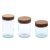 SET 3 BARATTOLI IN VETRO TRASPARENTE BORGOGNOTTA BITOSSI DIFFUSIONE