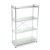 Scaffale libreria in metallo bianco con 4 ripiani in cristallo VERSA