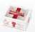 Scatola per medicinali e medicamenti in legno Shabby bianca con scritte rosse pharmacy