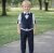 Completo da cerimonia Bimbo 4 Anni in cotone blu