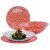 Servizio piatti in vetro temperato rosso clear red rock 19 pz Cok