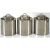 Set 3 Barattoli in acciaio inox tea coffee sugar