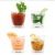 Set 4 bicchieri da cocktails in vetro con ricette