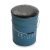 Sgabello bidoncino contenitore azzurro pouf nero con scritta