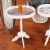 Tavolino ovale bianco in MDF con piano disegnato home sweet home