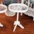 Tavolino ovale bianco in MDF con piano disegnato i love london